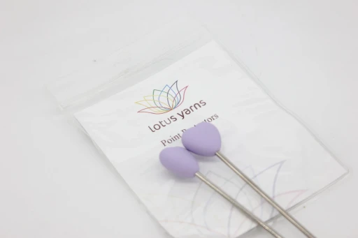 LOTUS YARNS Наконечники / заглушки / стопперы в форме сердечек (2 шт) лаванда, лаванда