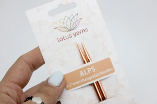 Разъёмные спицы Lotus Yarns Alps 3мм (8,5 см)  алюминиевые, укороченные, 3 мм