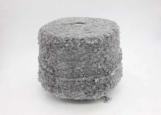 Бобинная пряжа  NEW MILL ASTRA (20% мохер, 10% меринос, 57% акрил, 13% па), 180 м/100 гр, 63304 графит