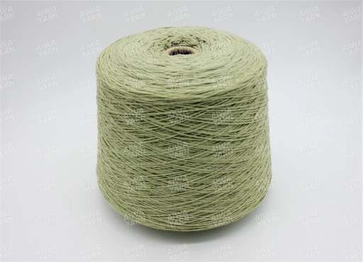 Бобинная пряжа  Lana/Cotton  (50% меринос, 50% хлопок), 300м/100 гр, 13-0111 зеленый чай