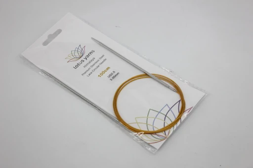 Спицы Lotus Yarns HIMALAYA круговые металлические 100 см 3 мм, 100 см 3мм