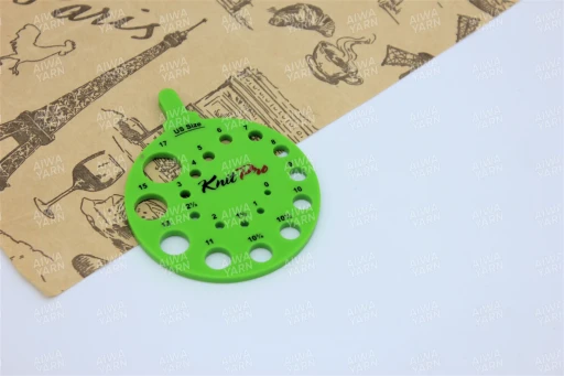 Линейка Knit Pro круглая для определения номера спиц, пластик , зеленый