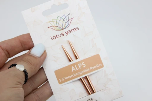 Разъёмные спицы Lotus Yarns Alps 3,5 мм (8,5 см)  алюминиевые, укороченные, 3,5мм