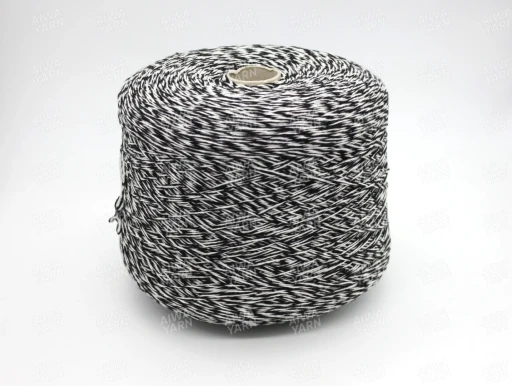 Бобинная пряжа, Super Soft Multicolor, New Mill (100% меринос), 4/15000, 375м/100 гр, 314218 бело/черный