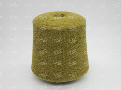 Бобинная пряжа YIK 2/30 (20% пух яка, 80% меринос), 1500 м/100 гр, оливка